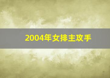 2004年女排主攻手