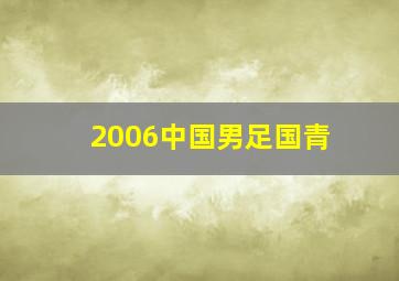 2006中国男足国青