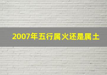 2007年五行属火还是属土