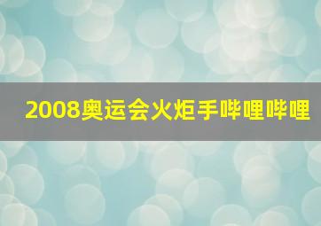 2008奥运会火炬手哔哩哔哩