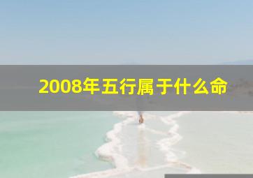 2008年五行属于什么命