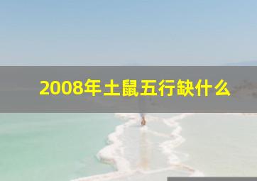 2008年土鼠五行缺什么