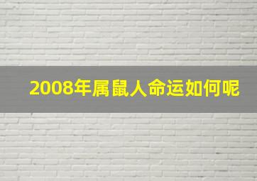 2008年属鼠人命运如何呢