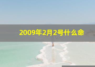 2009年2月2号什么命