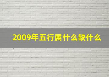 2009年五行属什么缺什么