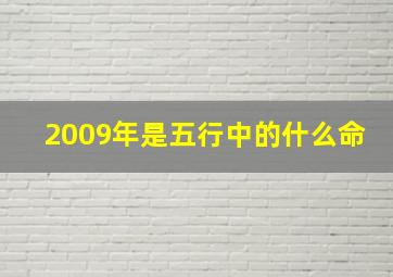 2009年是五行中的什么命