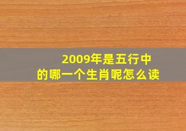 2009年是五行中的哪一个生肖呢怎么读