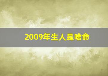 2009年生人是啥命