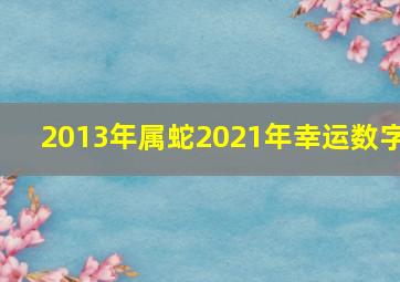 2013年属蛇2021年幸运数字