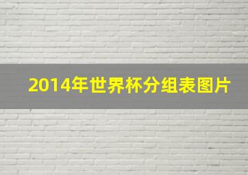 2014年世界杯分组表图片