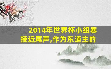 2014年世界杯小组赛接近尾声,作为东道主的