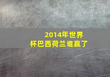 2014年世界杯巴西荷兰谁赢了