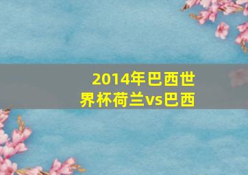 2014年巴西世界杯荷兰vs巴西