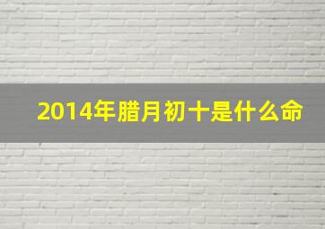 2014年腊月初十是什么命