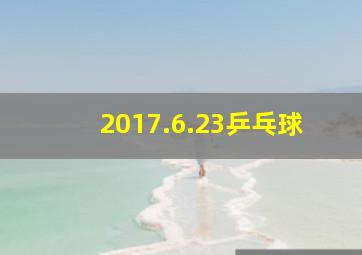 2017.6.23乒乓球