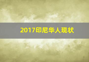 2017印尼华人现状