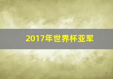 2017年世界杯亚军