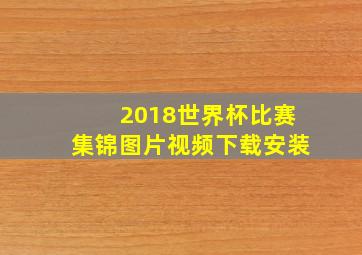 2018世界杯比赛集锦图片视频下载安装