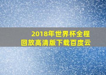 2018年世界杯全程回放高清版下载百度云