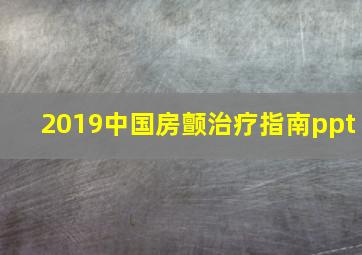 2019中国房颤治疗指南ppt