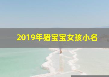 2019年猪宝宝女孩小名