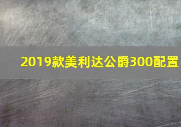 2019款美利达公爵300配置