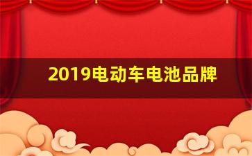 2019电动车电池品牌