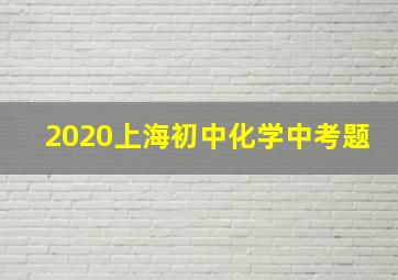 2020上海初中化学中考题