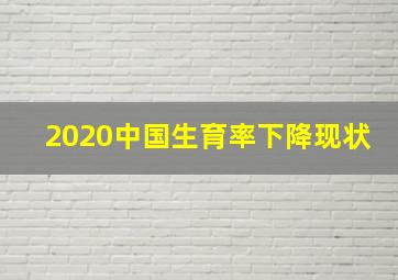 2020中国生育率下降现状