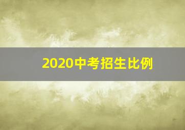 2020中考招生比例