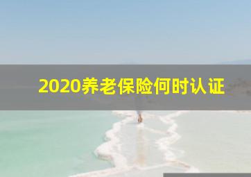 2020养老保险何时认证