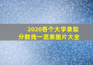 2020各个大学录取分数线一览表图片大全