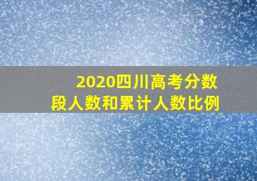 2020四川高考分数段人数和累计人数比例