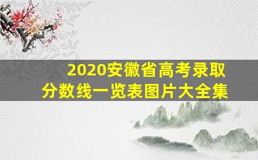 2020安徽省高考录取分数线一览表图片大全集