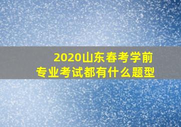 2020山东春考学前专业考试都有什么题型