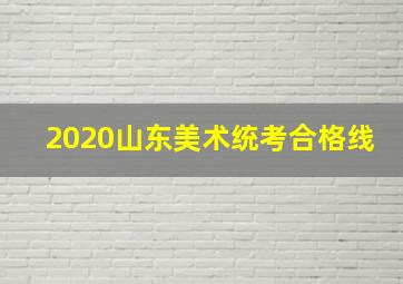 2020山东美术统考合格线