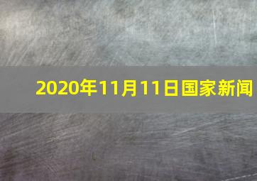 2020年11月11日国家新闻