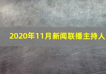 2020年11月新闻联播主持人