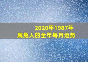 2020年1987年属兔人的全年每月运势