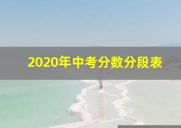 2020年中考分数分段表