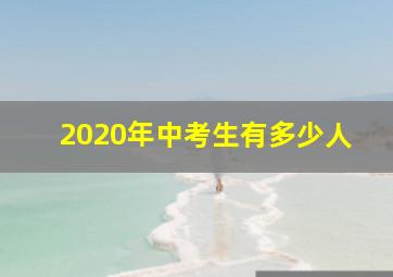 2020年中考生有多少人