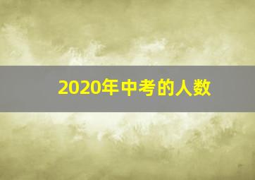 2020年中考的人数