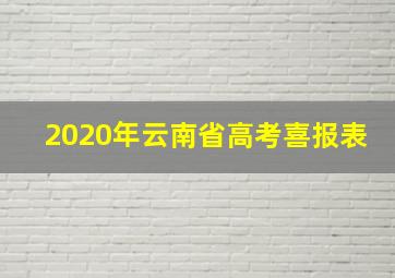 2020年云南省高考喜报表