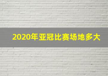 2020年亚冠比赛场地多大