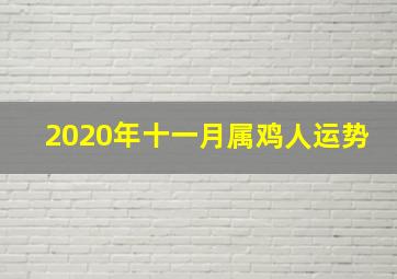 2020年十一月属鸡人运势