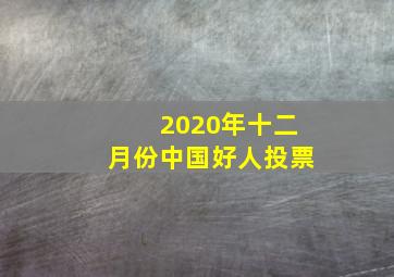 2020年十二月份中国好人投票