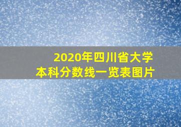 2020年四川省大学本科分数线一览表图片