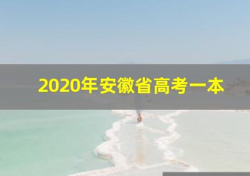 2020年安徽省高考一本