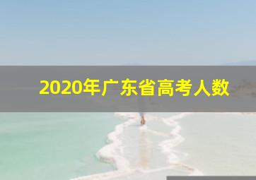 2020年广东省高考人数