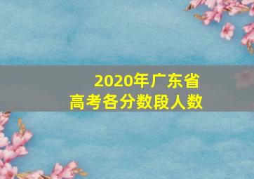 2020年广东省高考各分数段人数